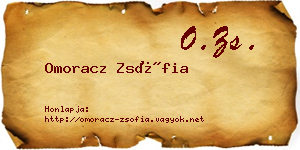 Omoracz Zsófia névjegykártya